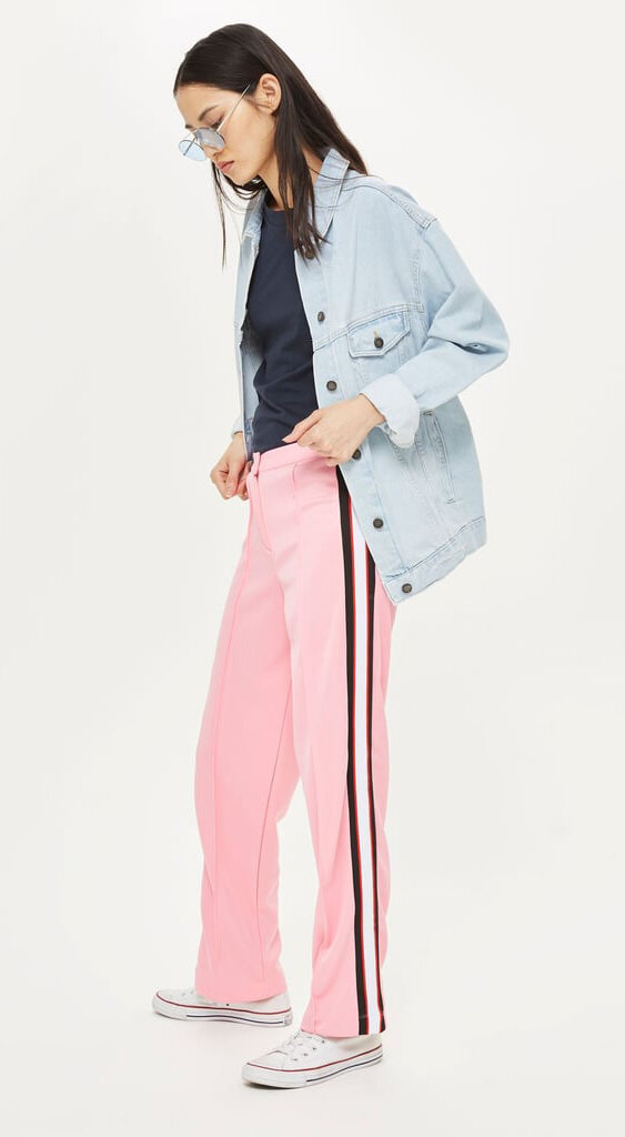 Pastel pink wide-leg pants | HOWTOWEAR Fashion