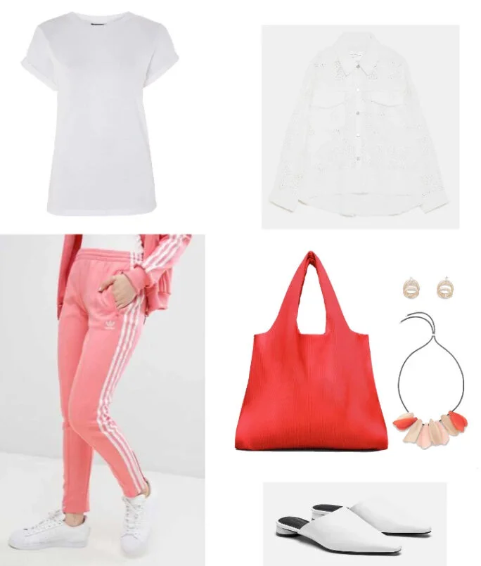 pink sweatpant shorts