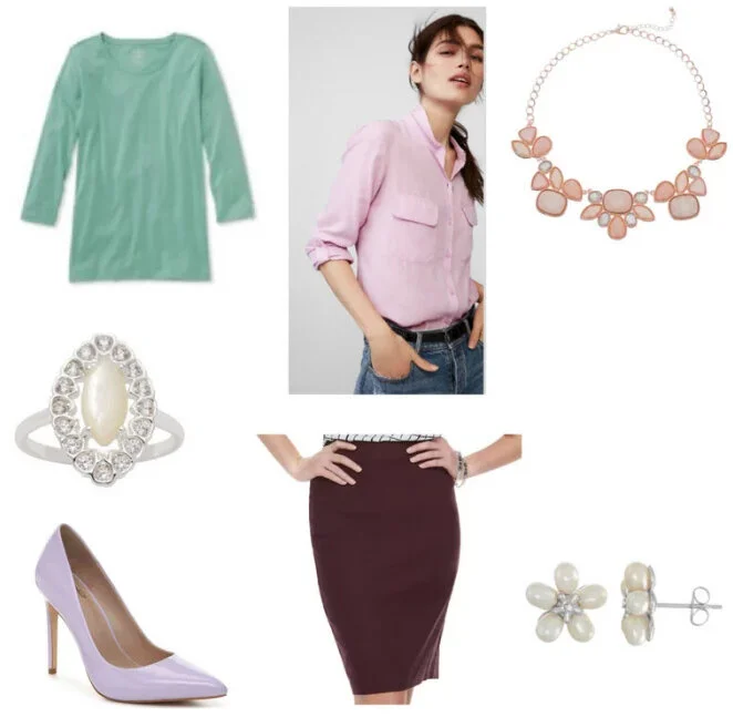 mauve and burgundy outfits