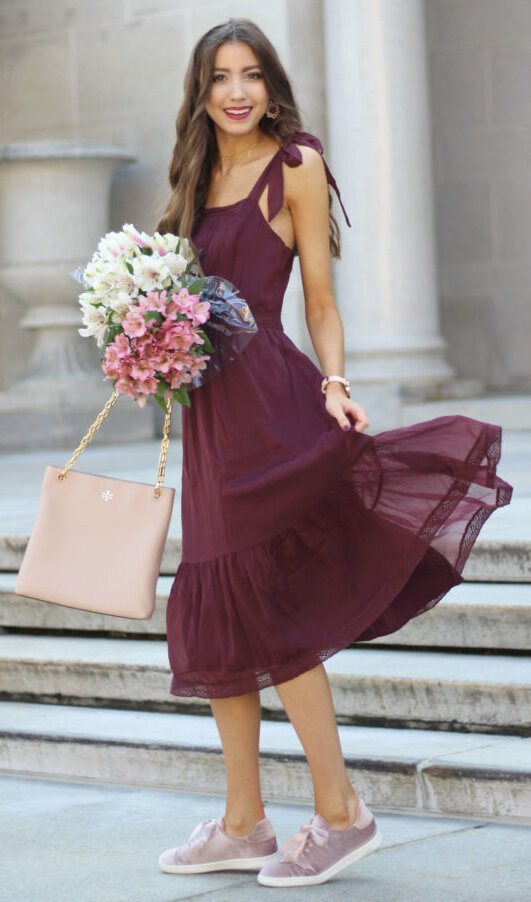dresses with pink shoes