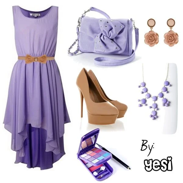 purple blue outfit