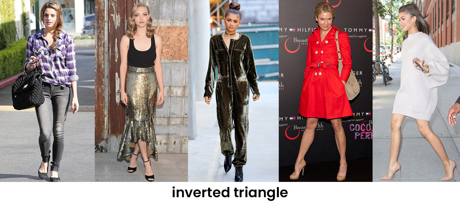 What to wear for an inverted triangle body shape