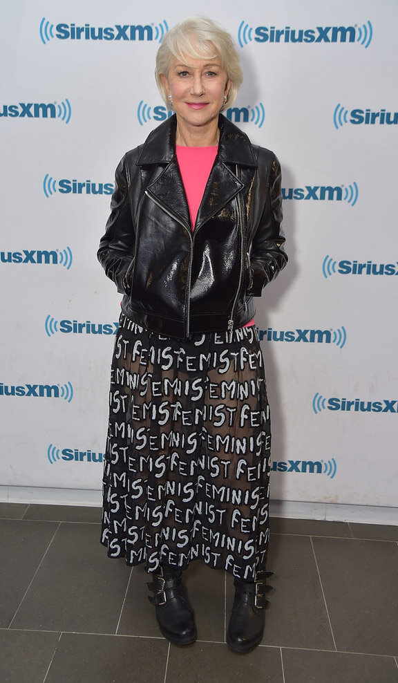 black-midi-skirt-print-pink-black-jacket-moto-sheer-helenmirren-fall-winter-grayhair-dinner.jpg