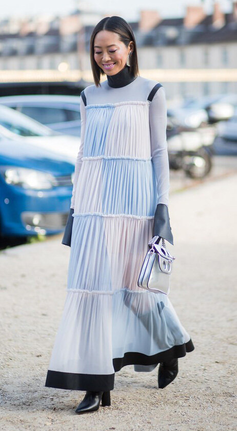 blue-light-dress-maxi-black-shoe-boots-gray-bag-metallic-silver-brun-lob-pastel-fall-winter-dinner.jpg