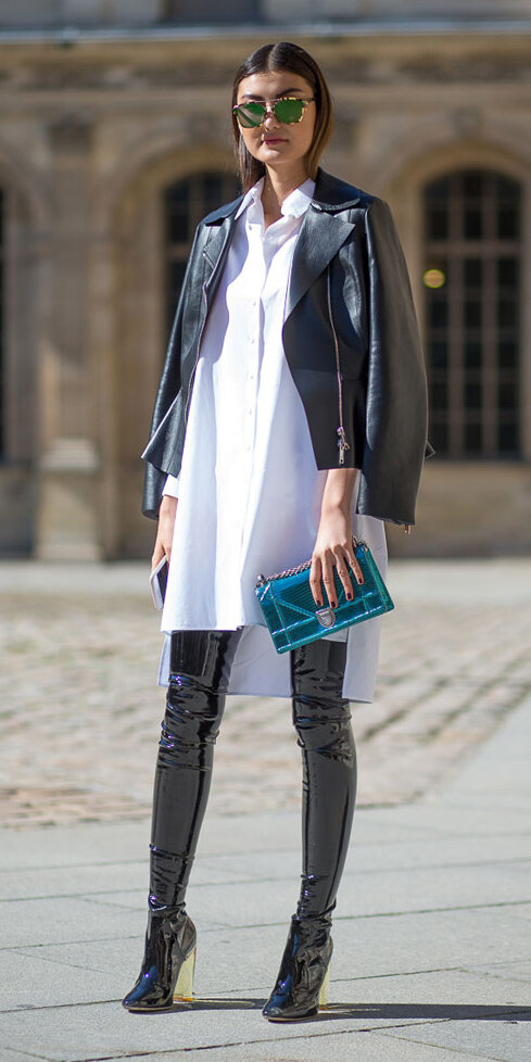 white-dress-shirt-black-jacket-moto-sun-hairr-blue-bag-patent-otk-black-shoe-boots-spring-summer-dinner.jpg