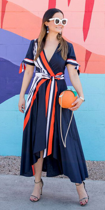 blue-navy-dress-wrap-orange-bag-sun-earrings-hairr-spring-summer-dinner.jpg