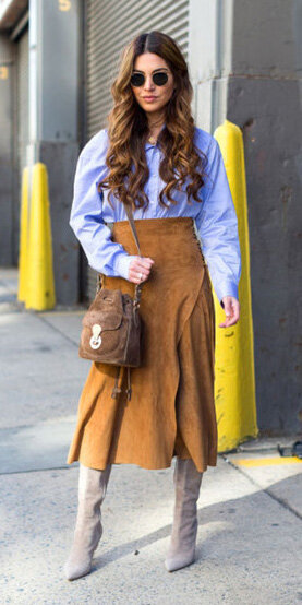 camel-midi-skirt-blue-light-collared-shirt-brown-bag-gray-shoe-boots-hairr-fall-winter-lunch.jpg