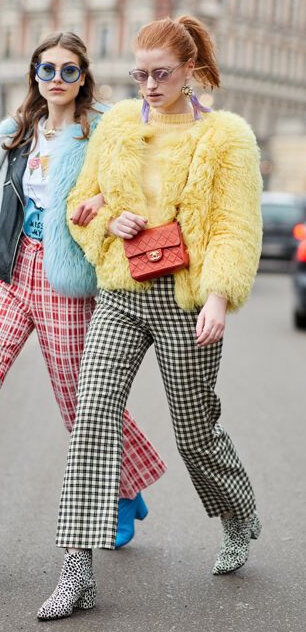 white-culottes-pants-gingham-print-yellow-sweater-yellow-jacket-coat-fur-red-bag-white-shoe-booties-earrings-sun-pony-hairr-fall-winter-lunch.jpg