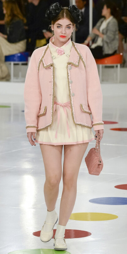 white-dress-mini-white-shoe-flats-socks-pink-bag-hairr-pink-light-jacket-lady-spring-summer-lunch.jpg