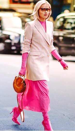 pink-magenta-midi-skirt-magenta-shoe-boots-cognac-bag-pink-light-jacket-blazer-tonal-sun-blonde-london-fashion-week-street-style-spring-summer-lunch.jpg