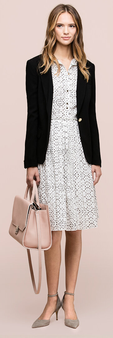 white-dress-black-jacket-blazer-pink-bag-gray-shoe-pumps-shirt-wear-style-fashion-spring-summer-hairr-work.jpg