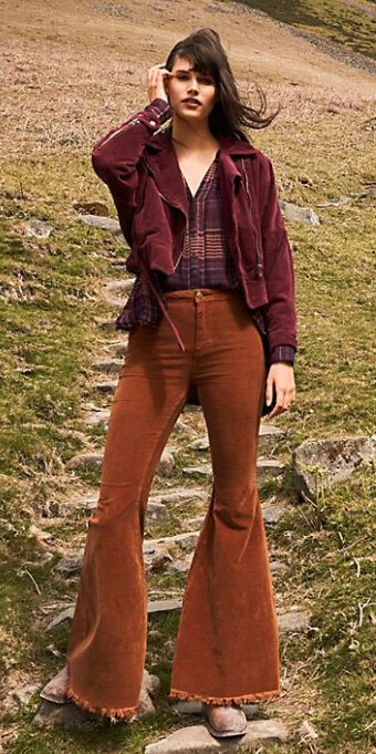 camel-flare-jeans-corduroy-burgundy-top-blouse-plaid-print-burgundy-jacket-moto-fall-winter-brun-weekend.jpg