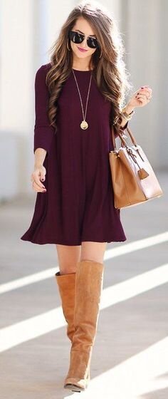 burgundy-dress-sweater-cognac-shoe-boots-cognac-bag-necklace-pend-hairr-fall-winter-lunch.jpg