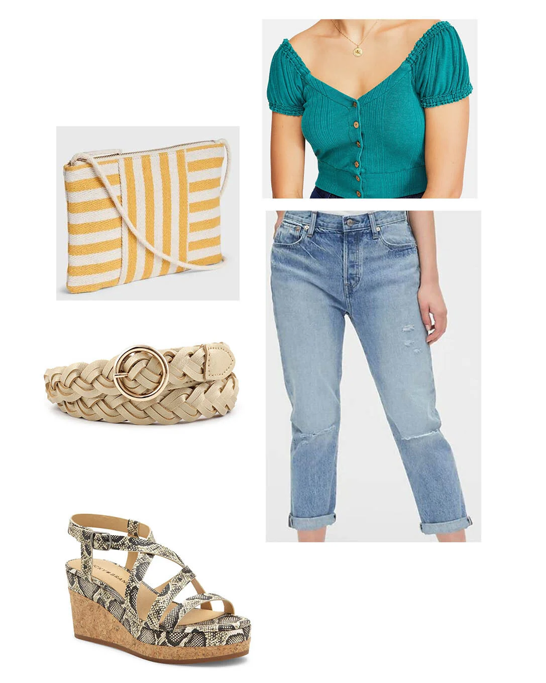 green boyfriend jeans