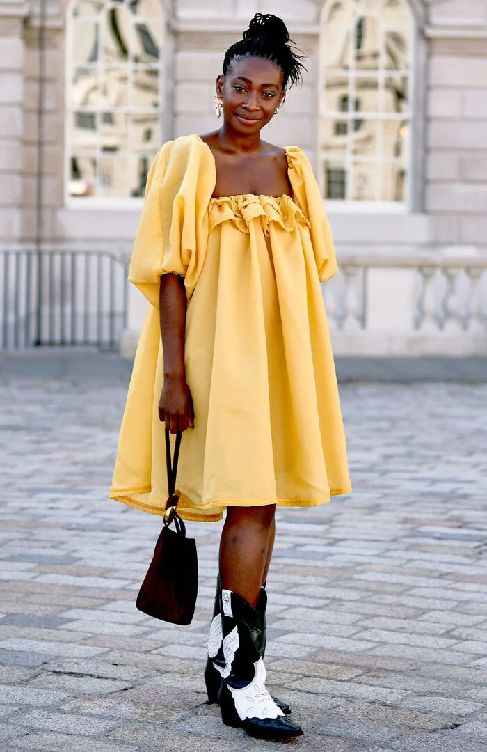 white babydoll style dress