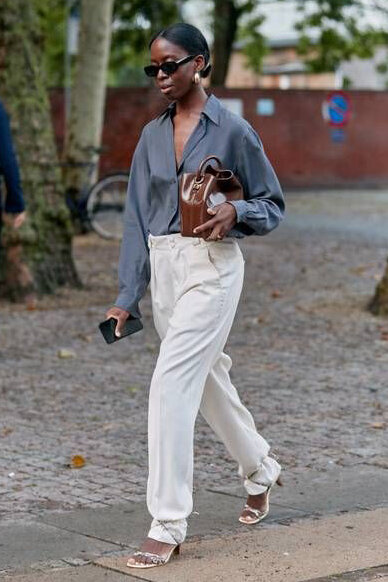 Street Style Trend Ankle Strap Shoes and Pants  Spotted at Fashion Week  A New Heel Hack For Your Ankle Strap Shoes  POPSUGAR Fashion Photo 9