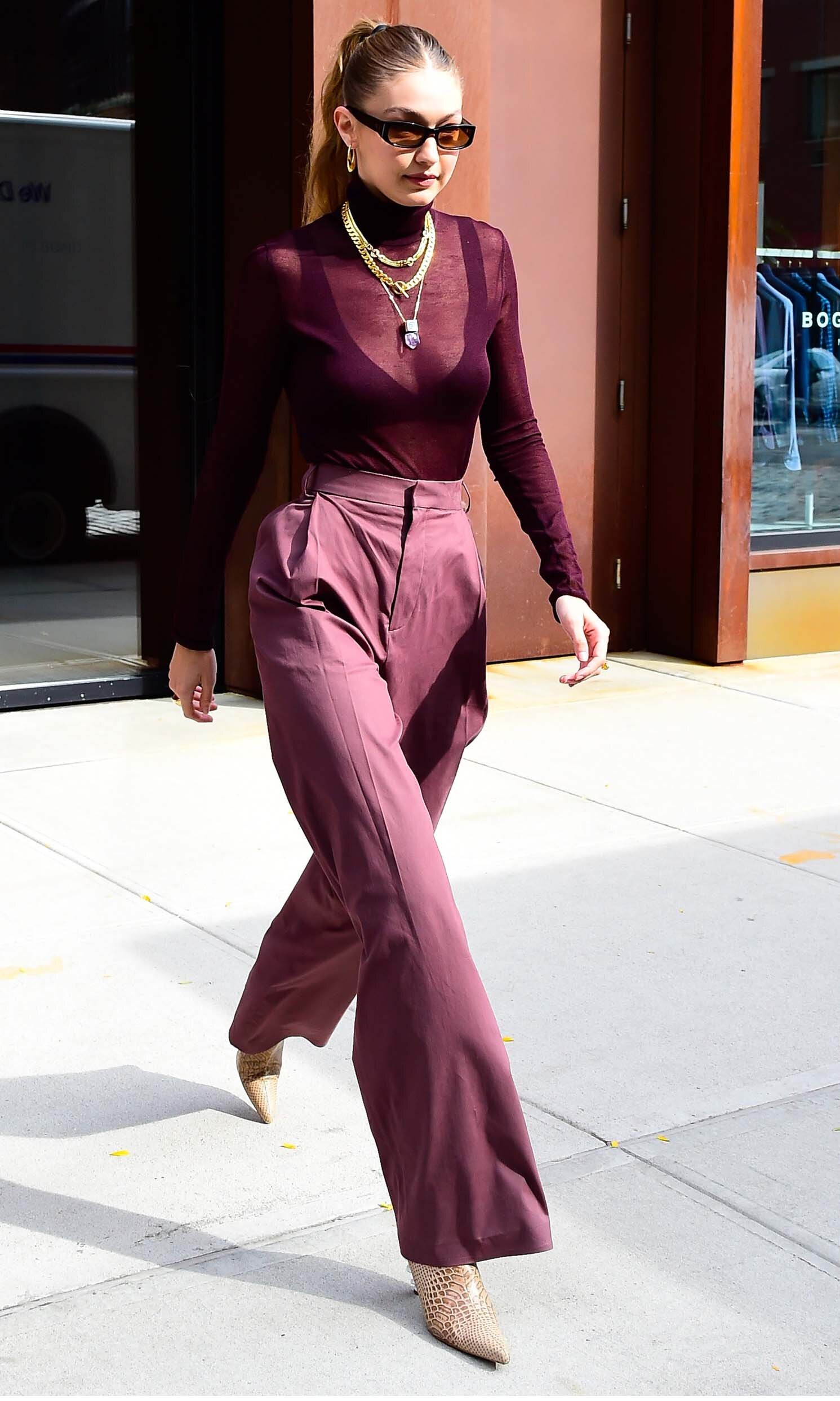 Mustard Draped Top + Burgundy Wide Leg Pants - Irony of Ashi  Color  blocking outfits, Colorful fashion, Colour combinations fashion