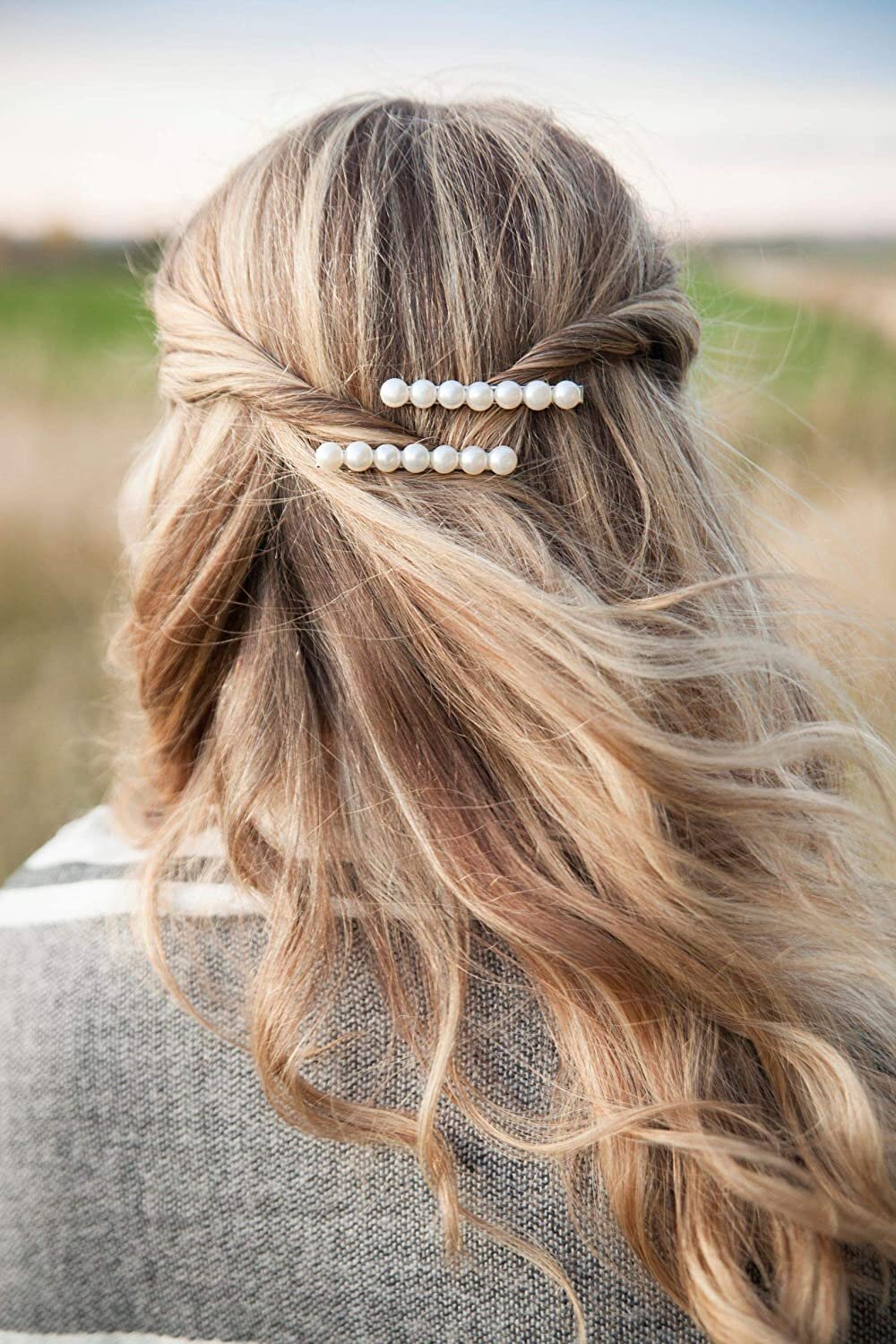 Cute hairstyles pearls in hair straight｜TikTok Search