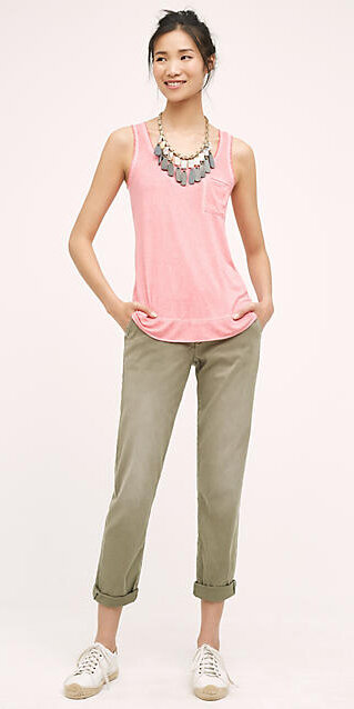 Dressing in a light pink shirt, light green pants, a - stock photo 3666553  | Crushpixel