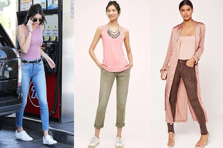 Pastel pink tank tops