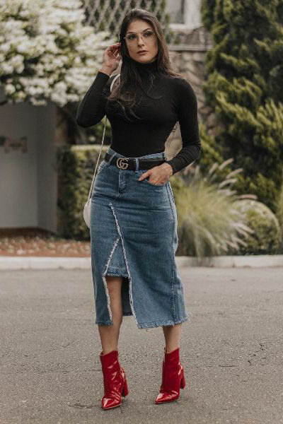 Trend: Denim skirt | HOWTOWEAR Fashion