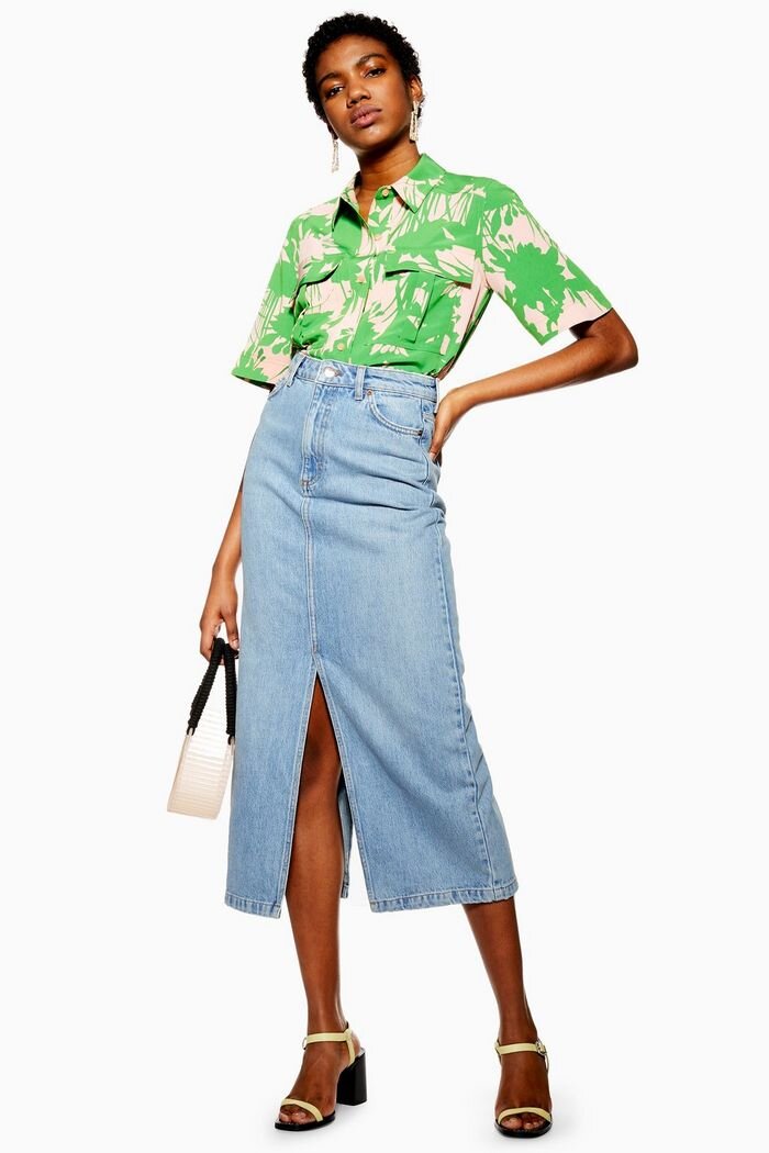 15 Cute Jean Skirt Outfit Ideas 2022 - How to Wear a Denim Skirt