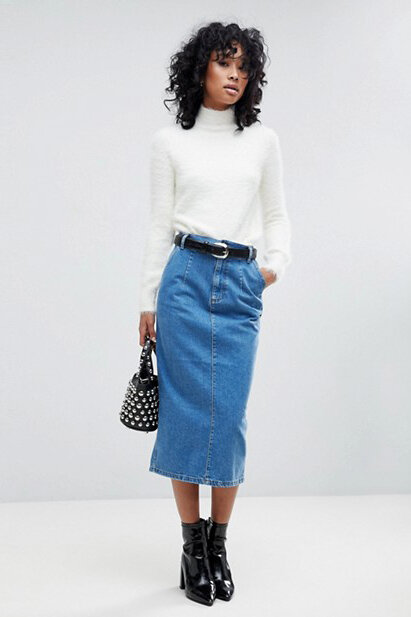 Trend: Denim skirt | HOWTOWEAR Fashion