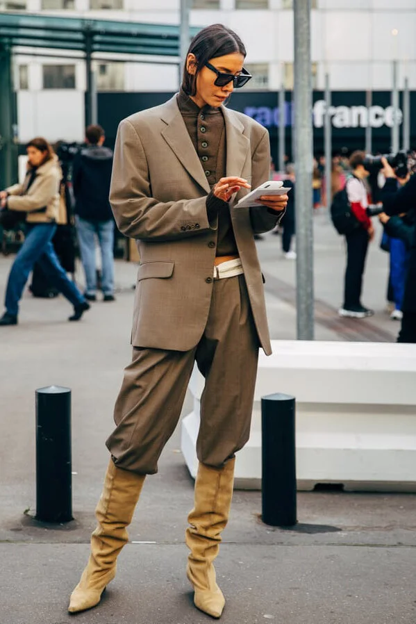 blazer with cowboy boots