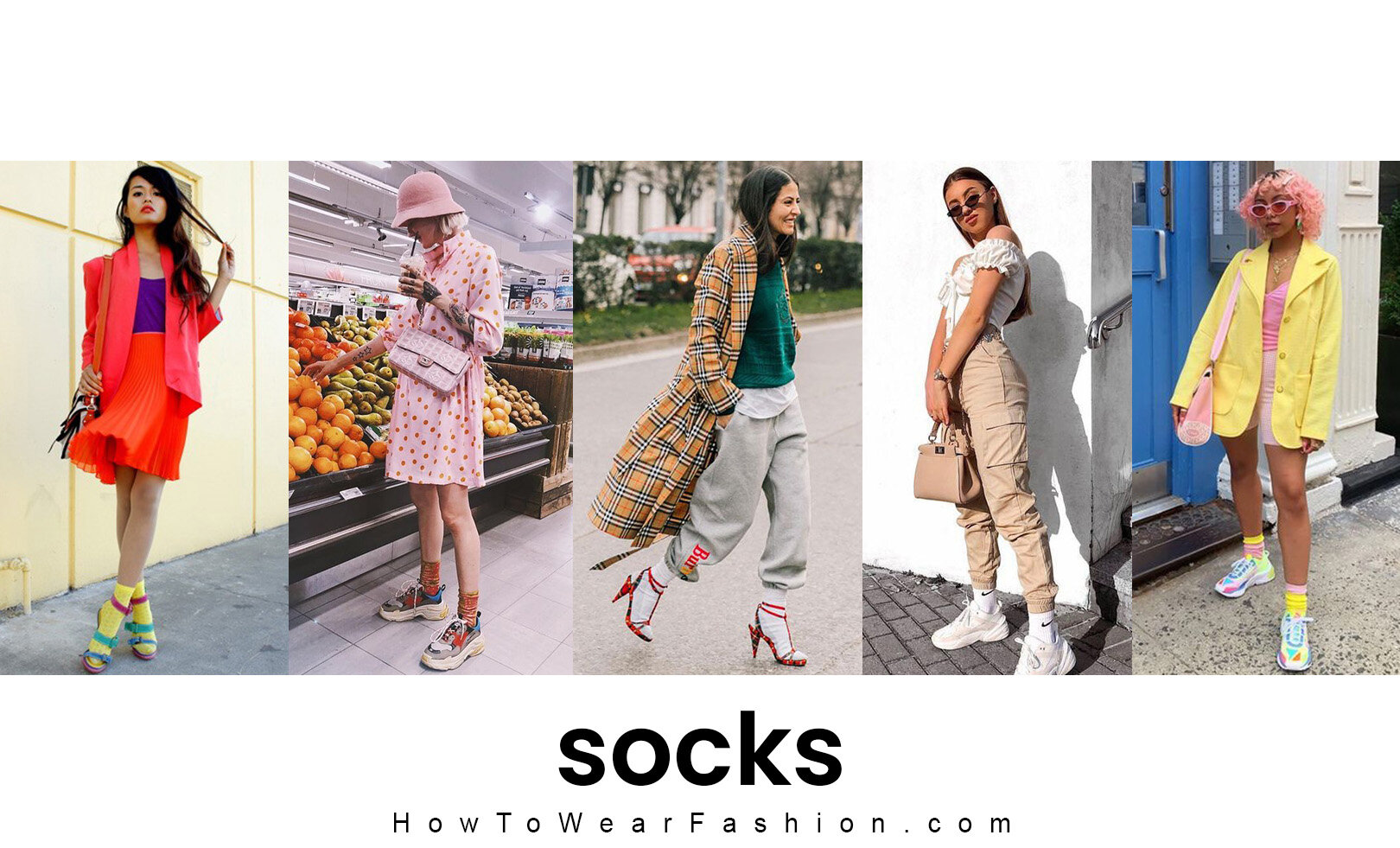fashion socks with sneakers