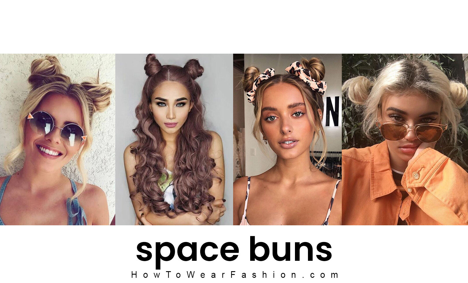 Aesthetic Short Spacebun Hair Blonde