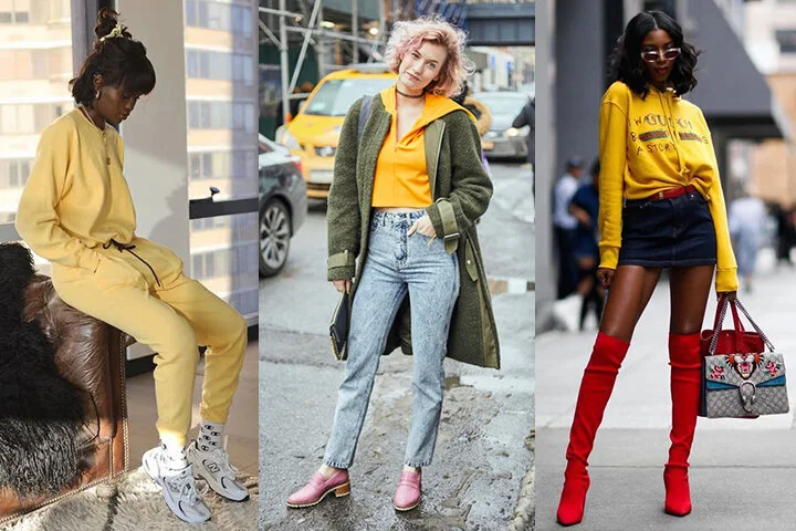Yellow sweatshirts