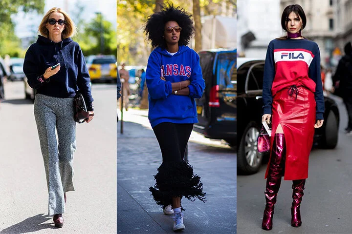 Navy blue sweatshirts