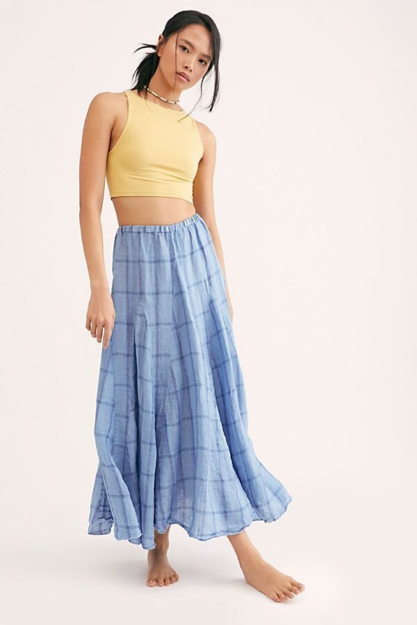 22 best blue skirt outfit | Blue skirt outfits, Blue maxi skirt outfit, Skirt  outfits