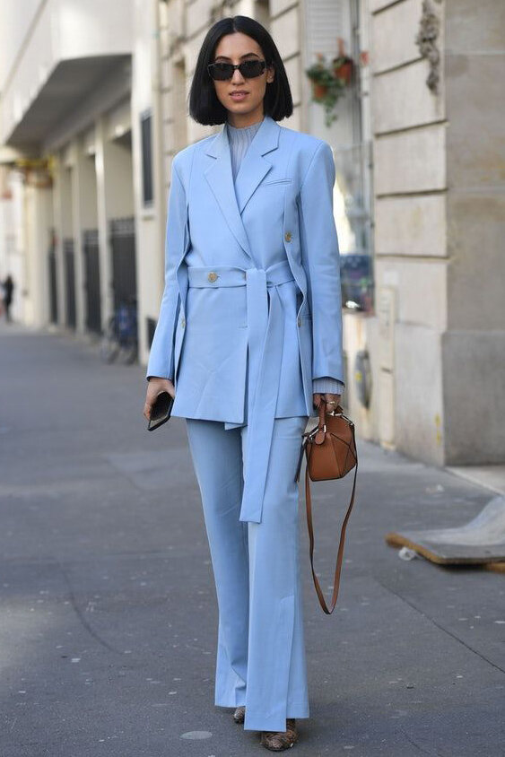 33 Best Light Blue Pants Outfits Images on Stylevore