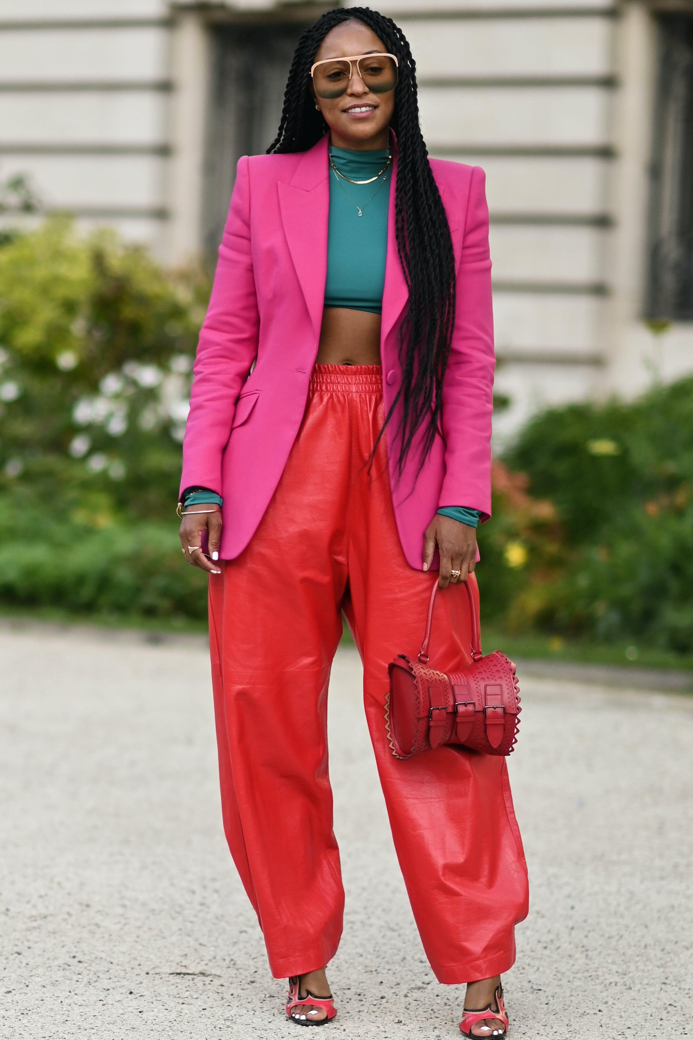 How to Wear Wide-Leg Pants This Season: 6 Styling Tricks | Red wide leg  pants, Style, Work attire