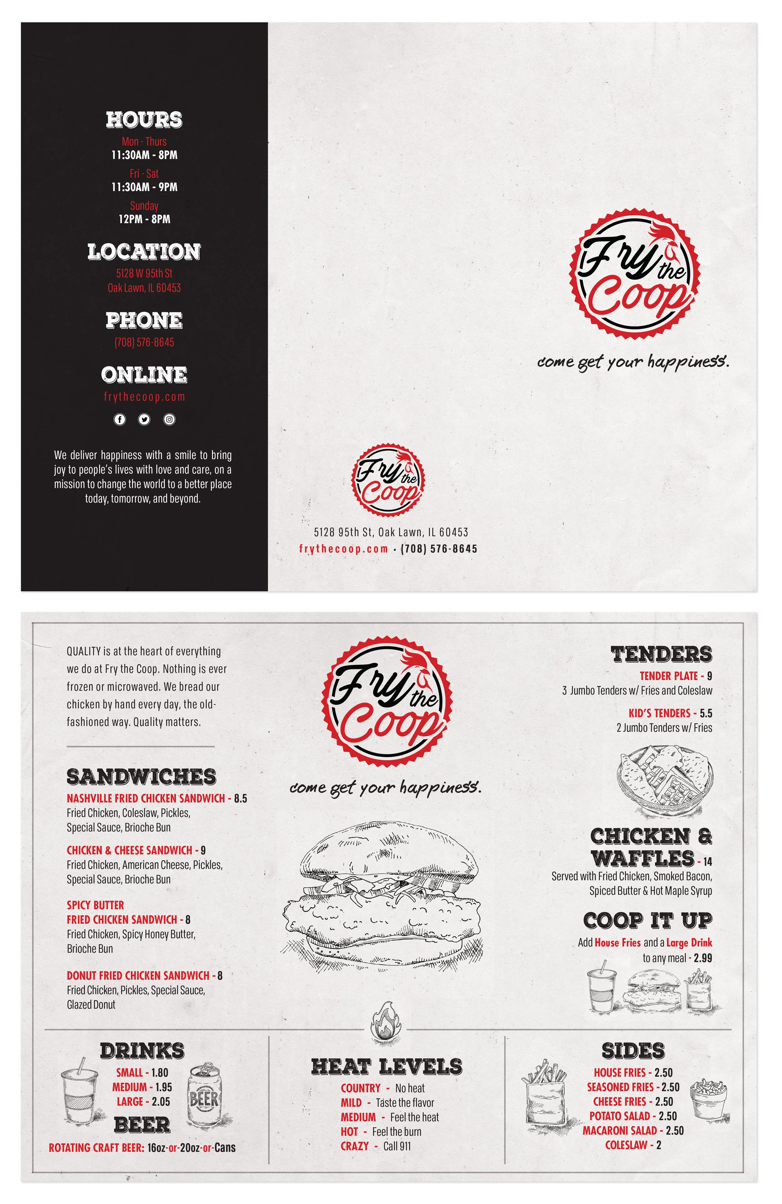 Fry The Coop - In Store Menu