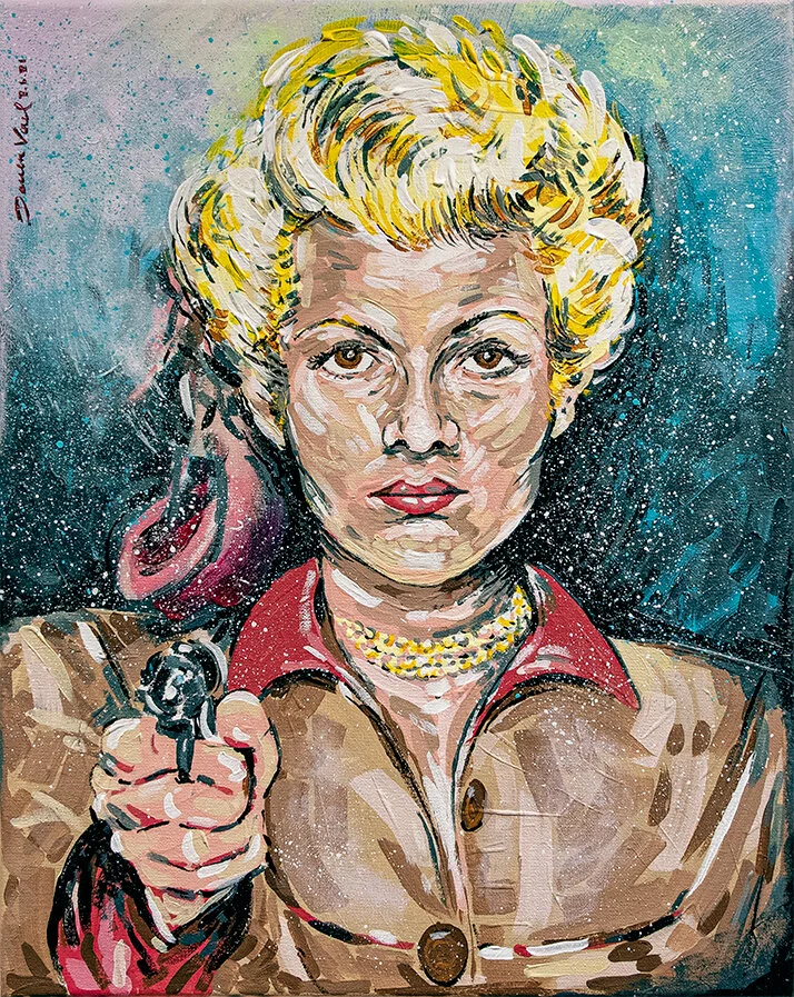 The Lady From Shanghai - 16x20 Acrylic Painting