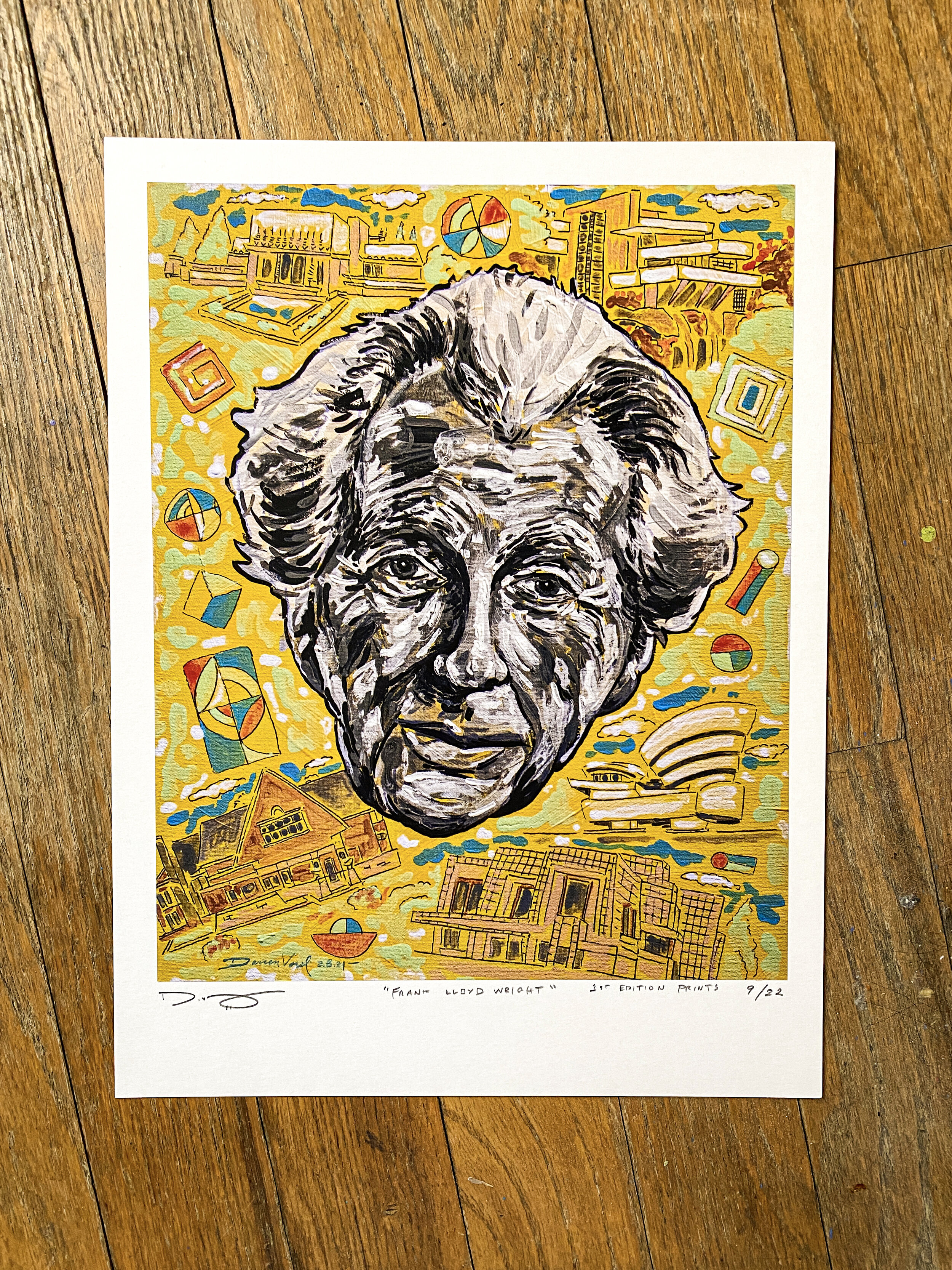 1st Edition Paintings Print - 9x12 FRANK LLOYD WRIGHT Print