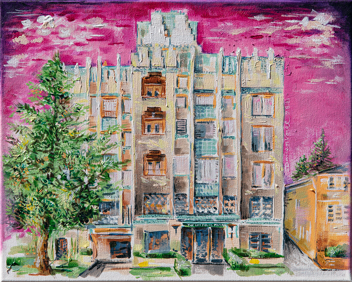 Los Feliz Manor - 16x20 Acrylic Painting