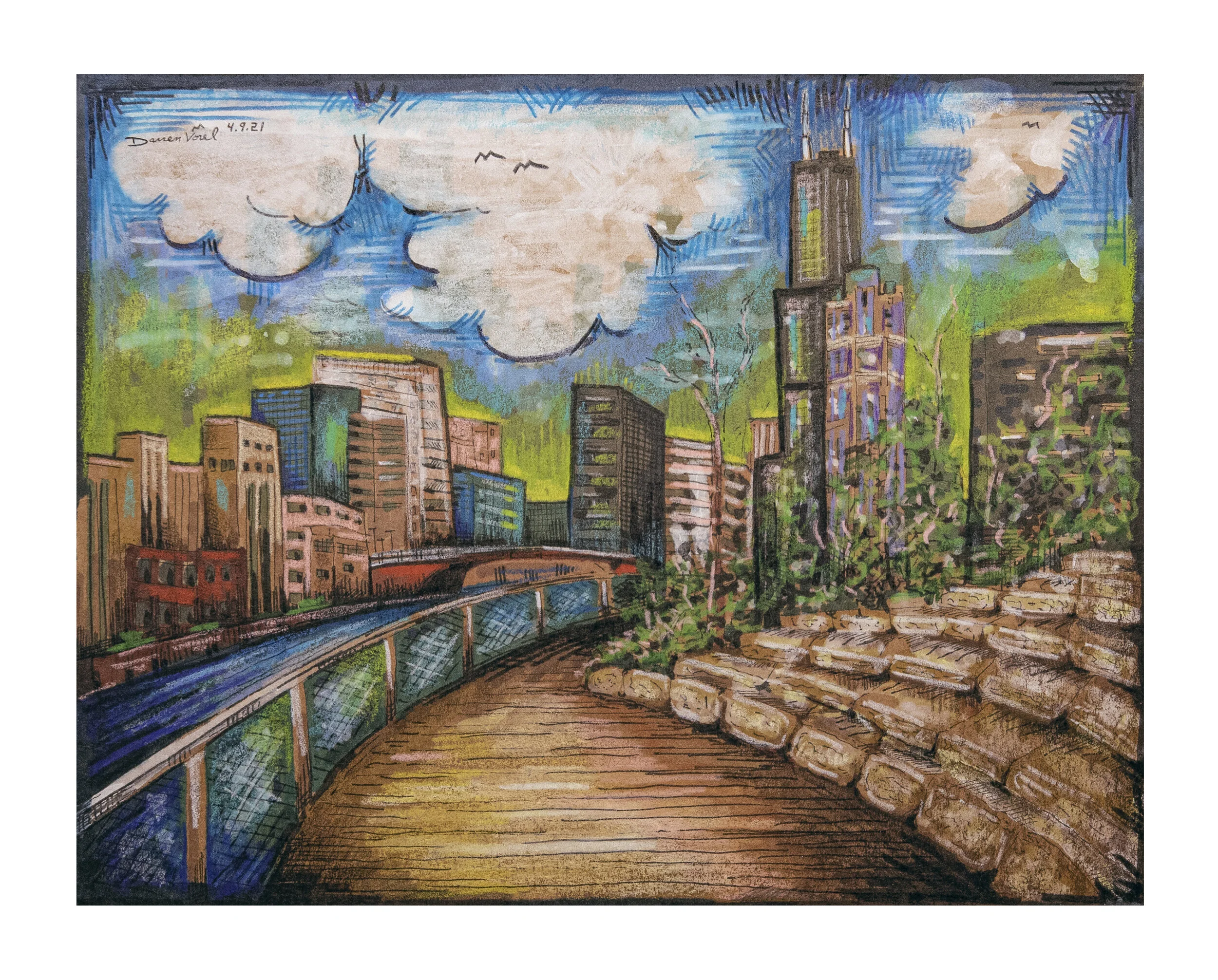 2nd Edition Paintings - 8x10 Archival Giclee Print - Southbank Park
