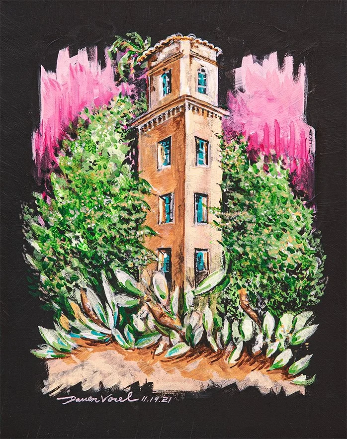 The High Tower - 11x14 Acrylic Painting