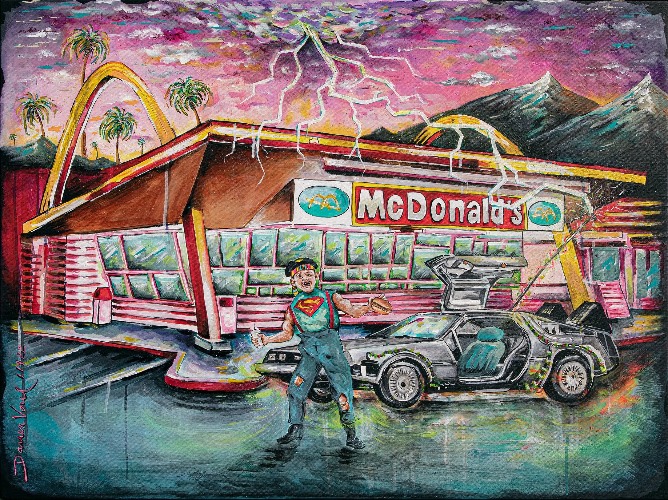 Hey You Guys - 40x30 Acrylic Painting