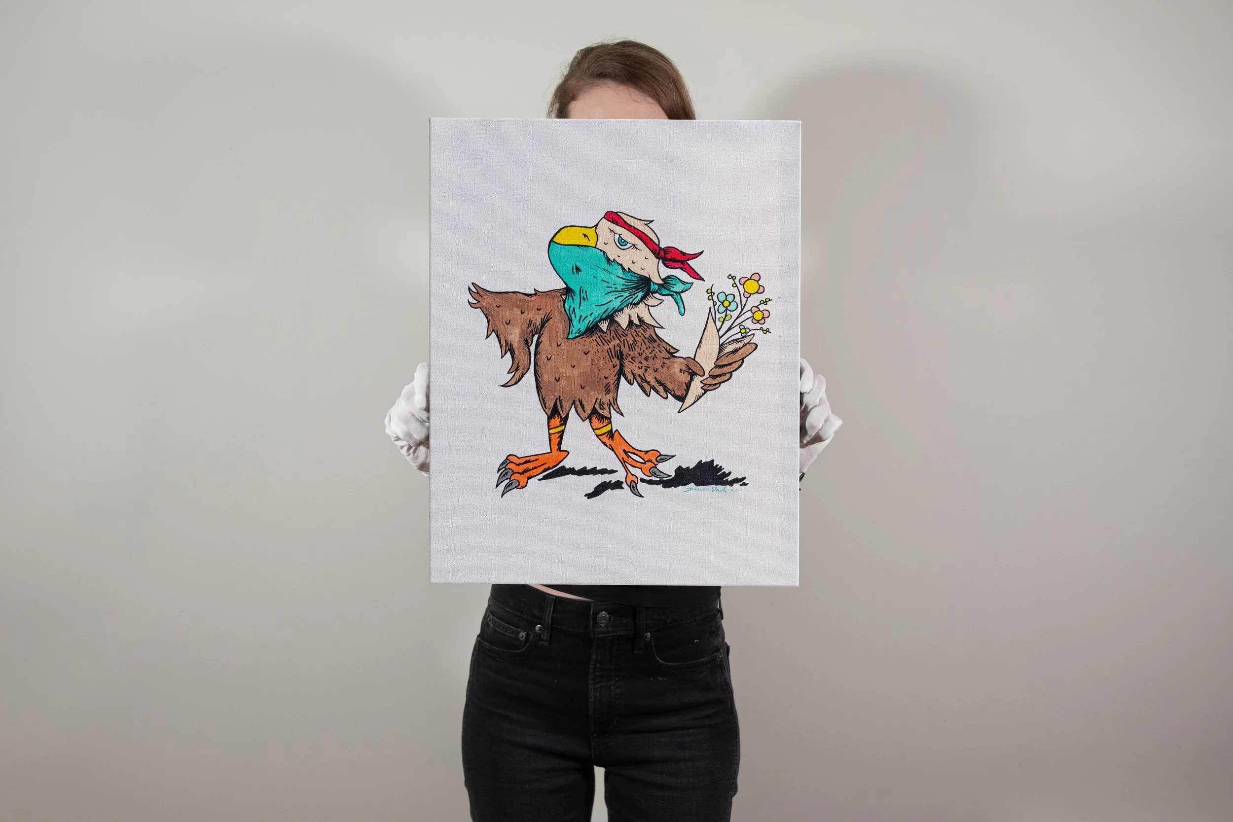 Eagle Thrower - 16x20 Acrylic Painting