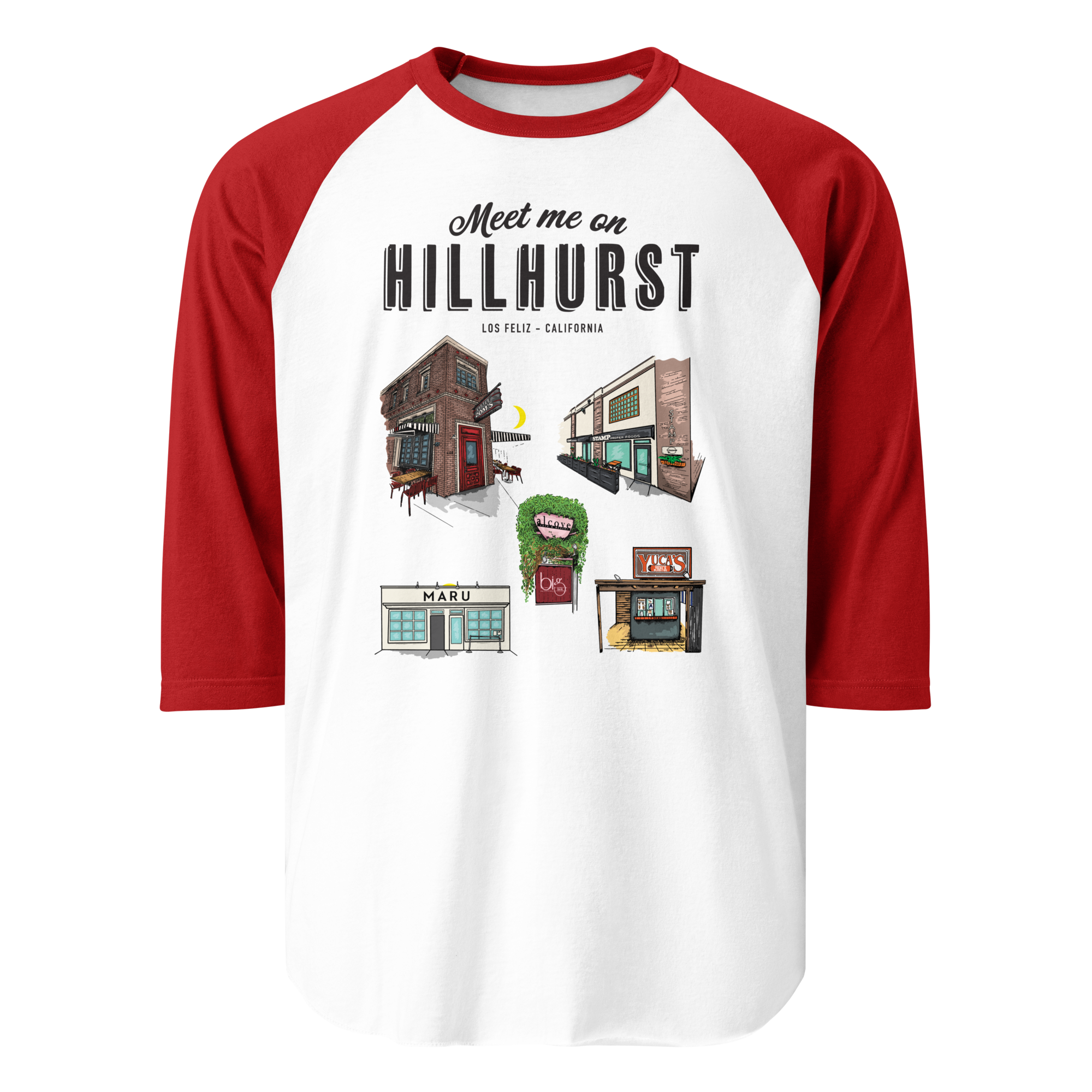 Meet Me on Hillhurst - 3/4 sleeve raglan shirt