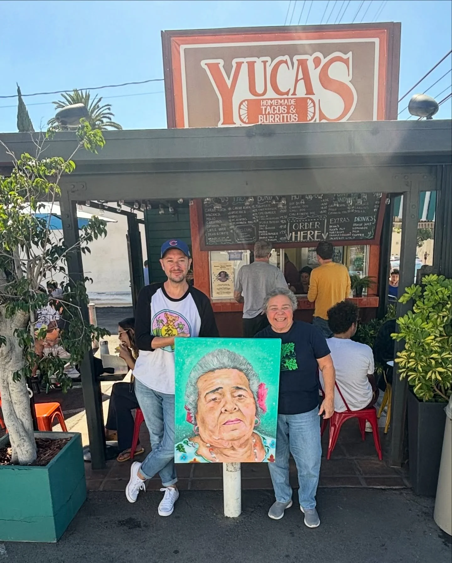 Mamma Yuca&rsquo;s is home at @yucasla - I am honored to have painted her portrait and be part of this welcoming and kind community.