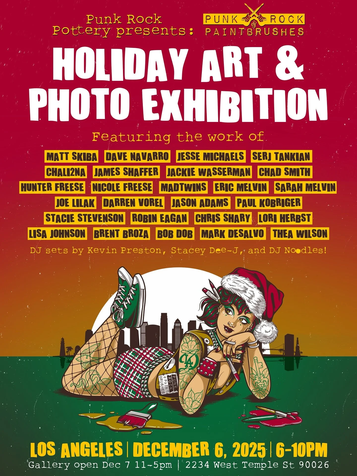 THRILLED to be on ONE LAST RIDE in &lsquo;25 with @punkrockandpaintbrushes here in Los Angeles.

LOOK AT THAT ARTIST ROSTER 👀 WOW! Hope to see you there! RSVP now at http://PRPBHoliday25.eventbrite.com

PUNK ROCK &amp; PAINTBRUSHES is back in Los An
