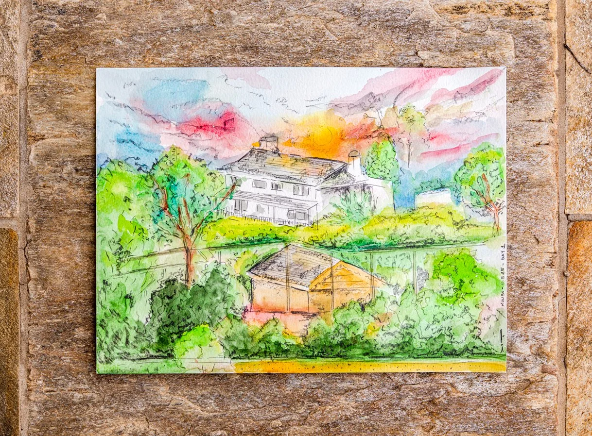 🔥 NEW 🔥 - Sunset in the Malibu Hills - 9x12 Watercolor