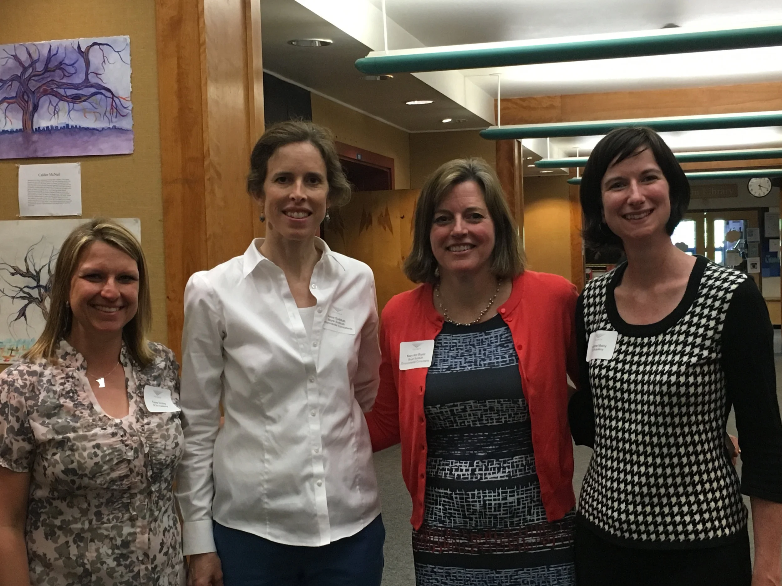 Carie Szalay, Anne Sudduth, Mary Ann Boyer, & Marianne Maloy present at the PAISBOA presentation on zero waste.