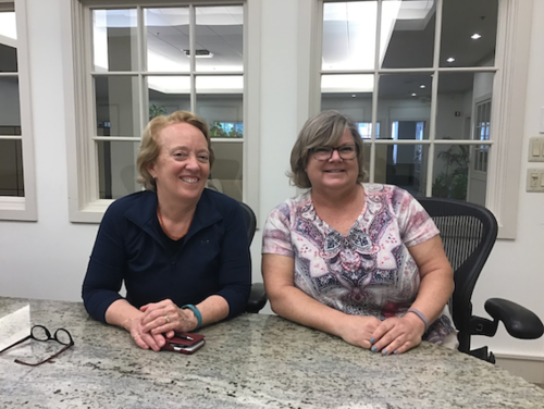 Joyce Ferris (left) Founder and Managing Partner of Blue Hill Partners, and Karen Naughton (right), Blue Hill Partners’ Business Manager.