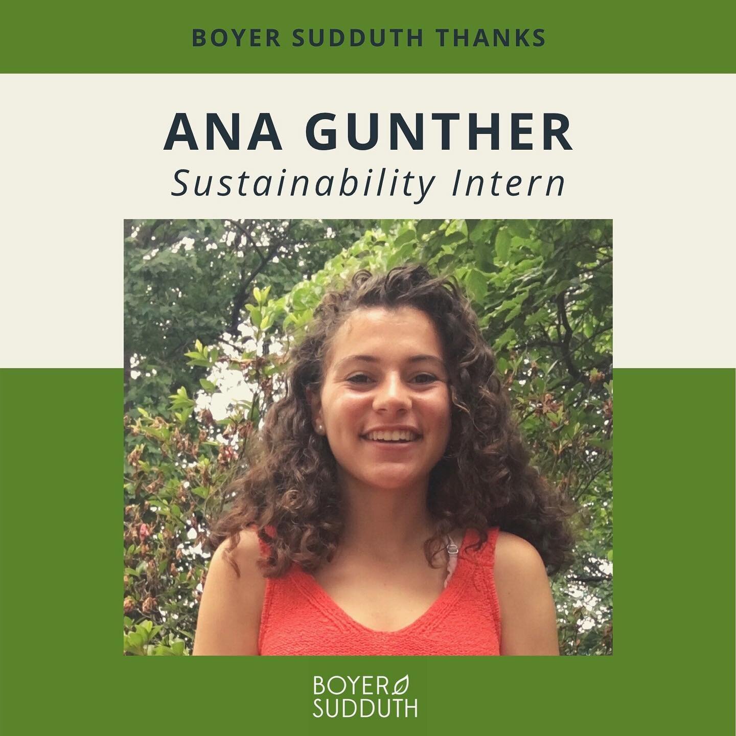 Today, we say goodbye and thank Ana Gunther for your committed contributions this fall and winter to Boyer Sudduth. 

You were an incredible member of our team and we are sending you best wishes as you continue your sophomore year at Boden! We will m